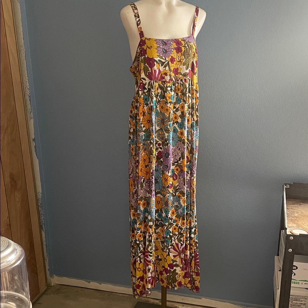 NATURAL LIFE Colorful Floral Maxi Dress